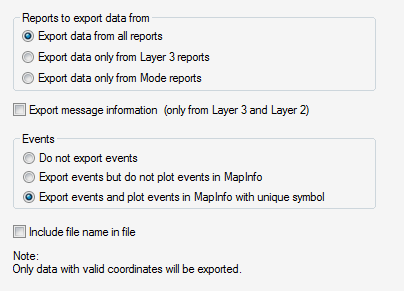 Specifying the Contents of Export Files